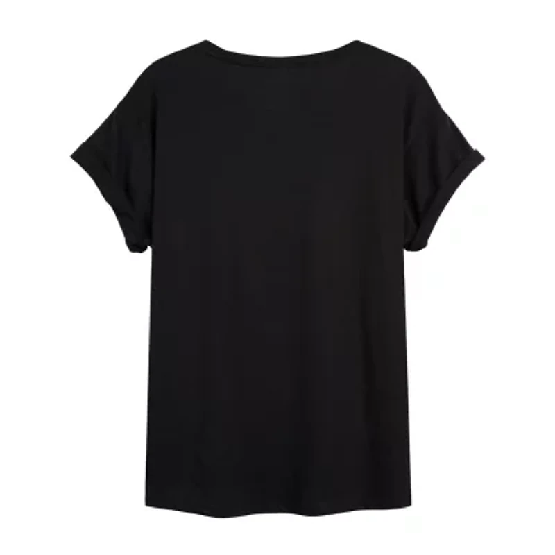 Peanuts Snoopy Dublin Tee Womens Crew Neck Short Sleeve Regular Fit Juniors Graphic T-Shirt