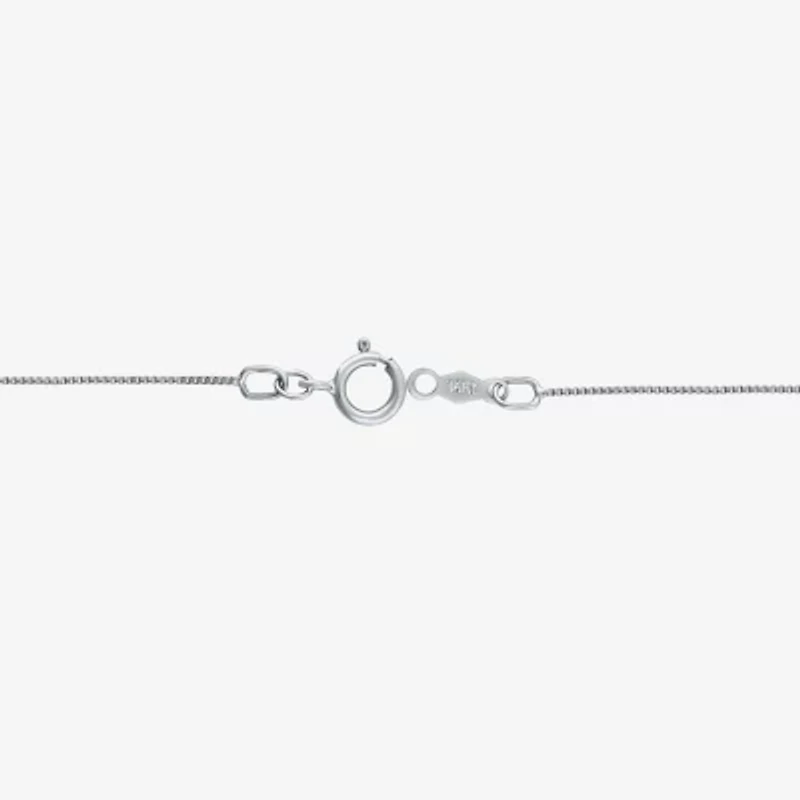 Womens 1/4 CT. T.W. Natural White Diamond 14K Gold Heart 18 Inch Pendant Necklace