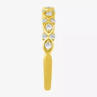 (H / I1) Womens 1/4 CT. T.W. Lab Grown White Diamond 10K Gold Anniversary Band