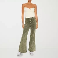 Forever 21 Juniors Womens Mid Rise Flare Leg Jean