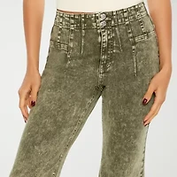Forever 21 Juniors Womens Mid Rise Flare Leg Jean
