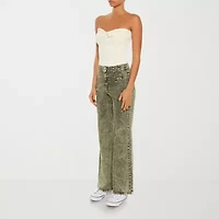 Forever 21 Juniors Womens Mid Rise Flare Leg Jean