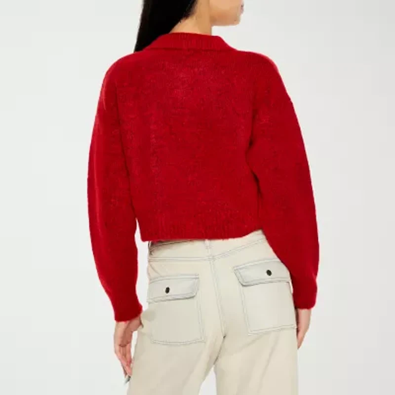Forever 21 Womens Long Sleeve Button Juniors Cardigan