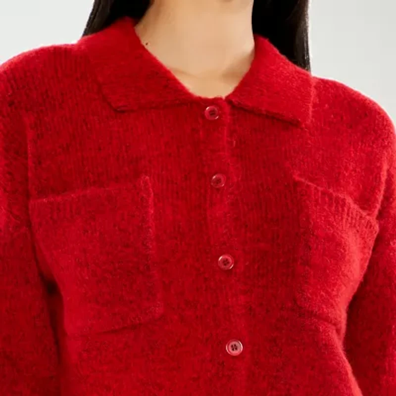 Forever 21 Womens Long Sleeve Button Juniors Cardigan