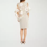 R & M Richards Womens Short Sleeve Floral Sheath Dress