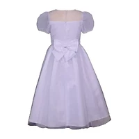 Bonnie Jean Big Kid Girls Communion Short Sleeve Puffed Flower Girl Fit + Flare Dress