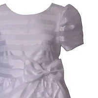 Bonnie Jean Big Kid Girls Communion Short Sleeve Puffed Flower Girl Fit + Flare Dress
