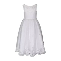 Bonnie Jean Big Kid Girls Communion Sleeveless Flower Girl Fit + Flare Dress