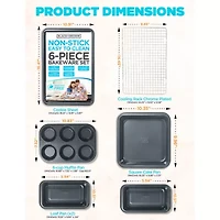 Black+Decker Carbon Steel 6-pc. Non-Stick Bakeware Set