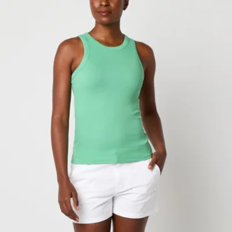 a.n.a Womens Tall Crew Neck Sleeveless Tank Top