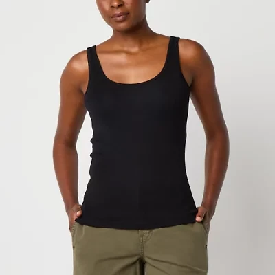 a.n.a Womens Scoop Neck Sleeveless Tall Tank Top