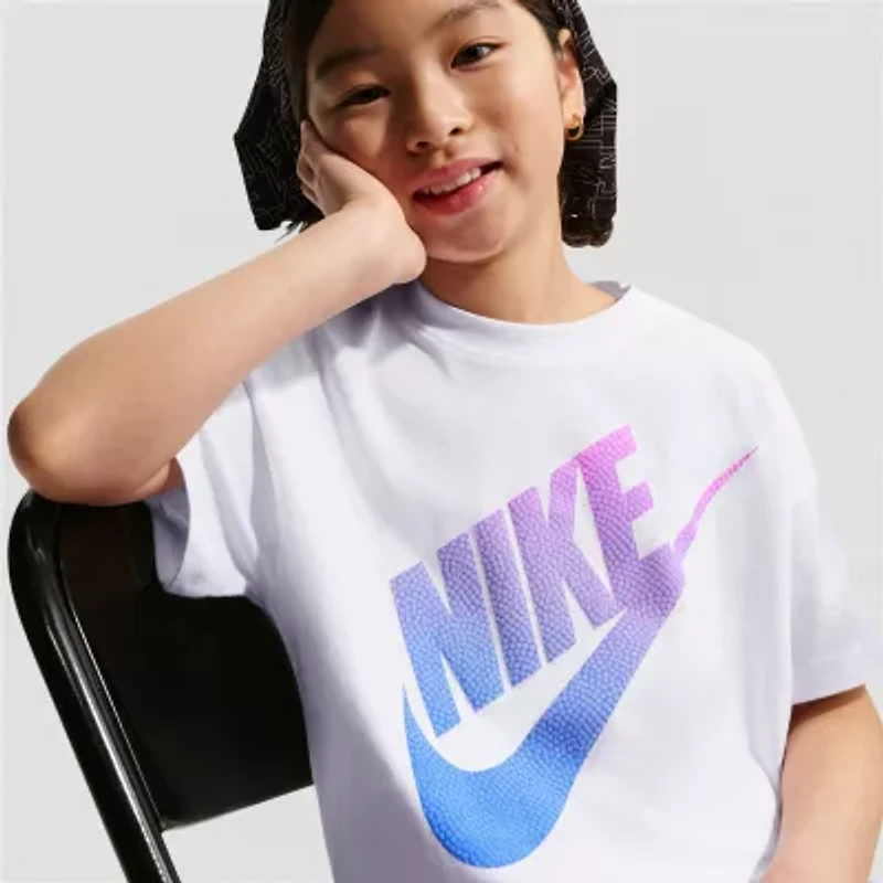 Nike Big Kid Girls Crew Neck Short Sleeve Regular Fit Graphic T-Shirt