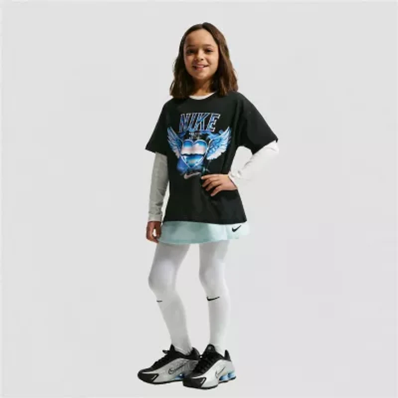 Nike Big Kid Girls Crew Neck Short Sleeve Regular Fit Graphic T-Shirt