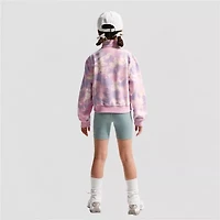 Nike Club Big Kid Girls Mock Neck Long Sleeve Fleece Active Quarter-Zip Pullover