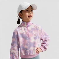 Nike Club Big Kid Girls Mock Neck Long Sleeve Fleece Active Quarter-Zip Pullover