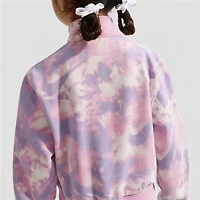 Nike Club Big Kid Girls Mock Neck Long Sleeve Fleece Active Quarter-Zip Pullover