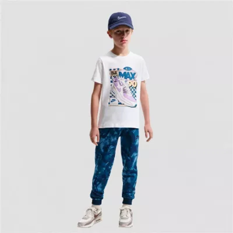 Nike Big Kid Unisex Crew Neck Short Sleeve Regular Fit Graphic T-Shirt