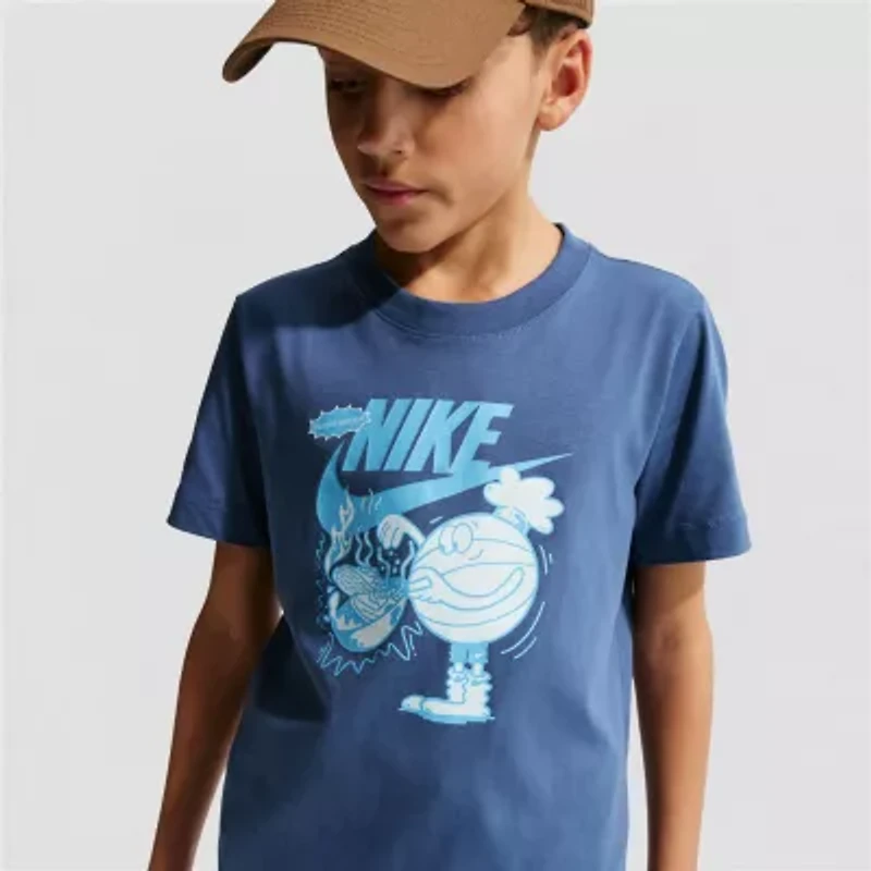 Nike Big Kid Unisex Crew Neck Short Sleeve Regular Fit Graphic T-Shirt