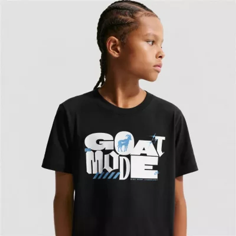 Nike Big Kid Unisex Crew Neck Short Sleeve Regular Fit Graphic T-Shirt
