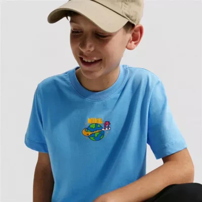 Nike Big Kid Unisex Crew Neck Short Sleeve Regular Fit Graphic T-Shirt