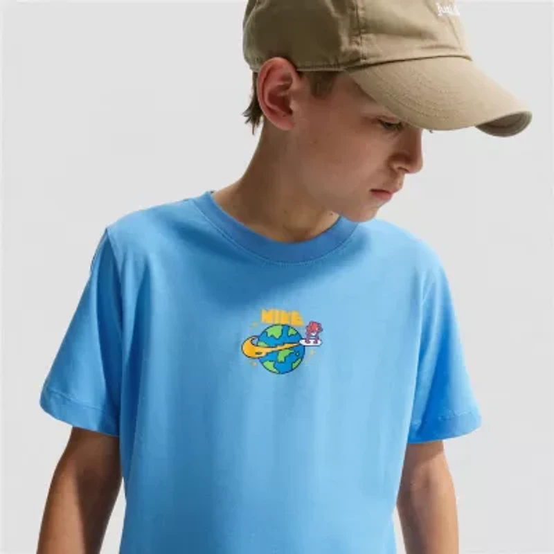 Nike Big Kid Unisex Crew Neck Short Sleeve Regular Fit Graphic T-Shirt