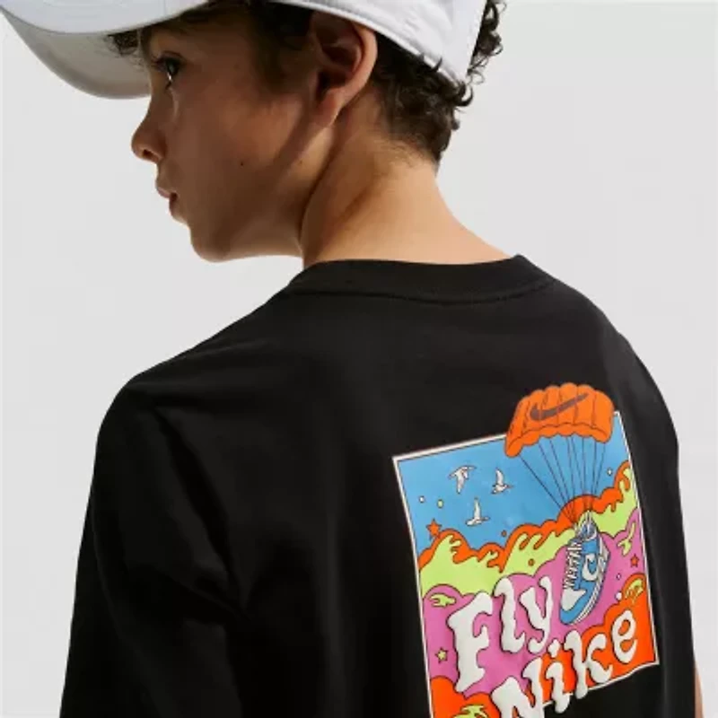 Nike Big Kid Unisex Crew Neck Short Sleeve Regular Fit Graphic T-Shirt