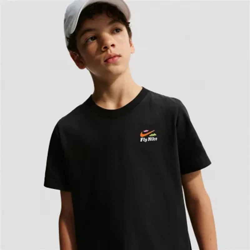 Nike Big Kid Unisex Crew Neck Short Sleeve Regular Fit Graphic T-Shirt