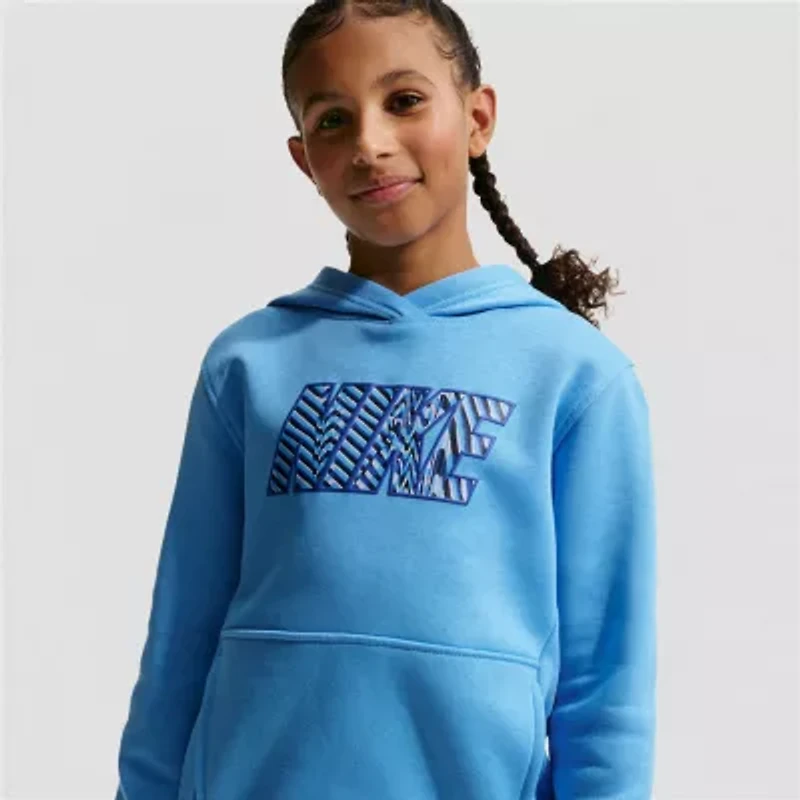 Nike Club Big Kid Unisex Long Sleeve Fleece Active Hoodie