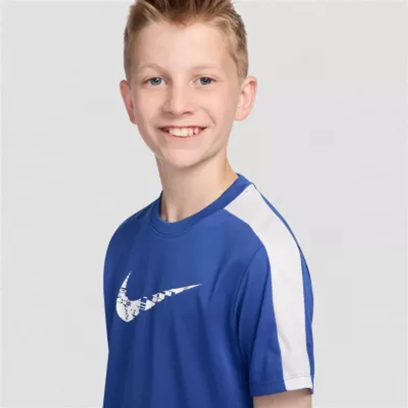 Nike Dri-Fit Trophy Big Kid Unisex Crew Neck Short Sleeve Regular Fit Graphic T-Shirt
