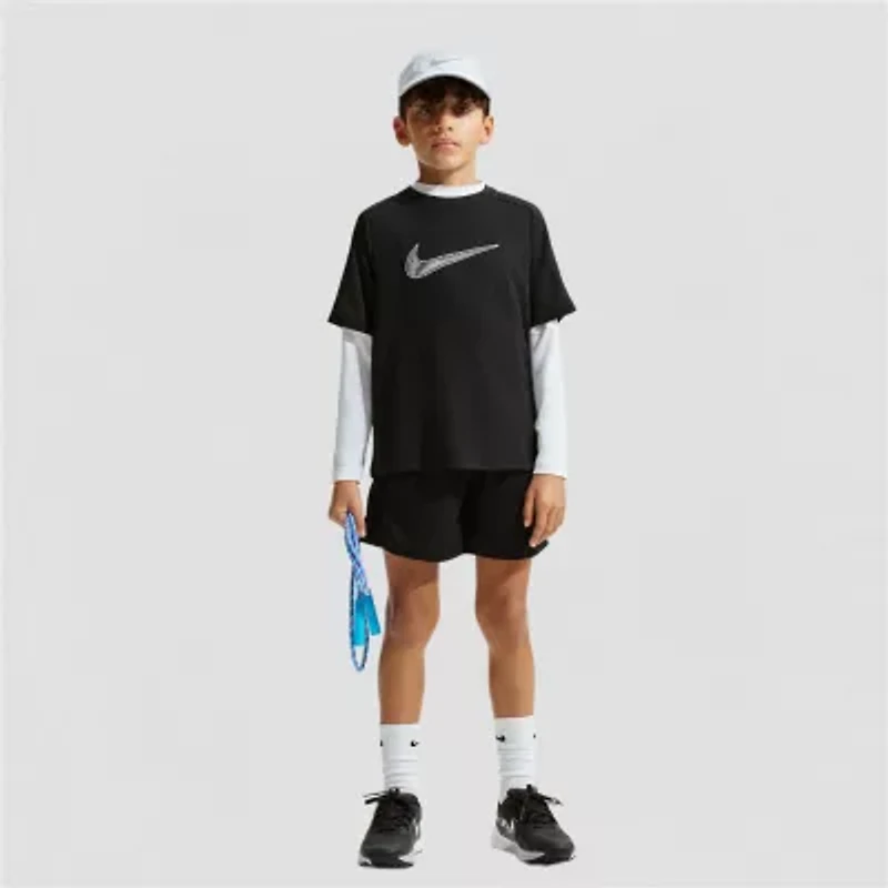 Nike Club Big Kid Unisex Crew Neck Short Sleeve Regular Fit Graphic T-Shirt