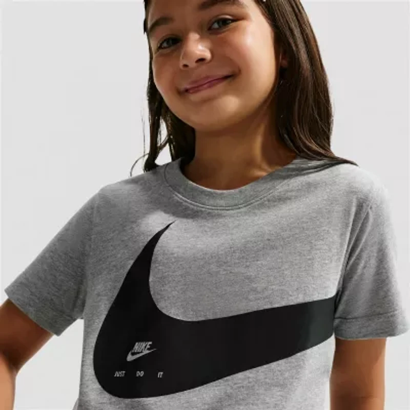 Nike Club Big Kid Unisex Crew Neck Short Sleeve Regular Fit Graphic T-Shirt