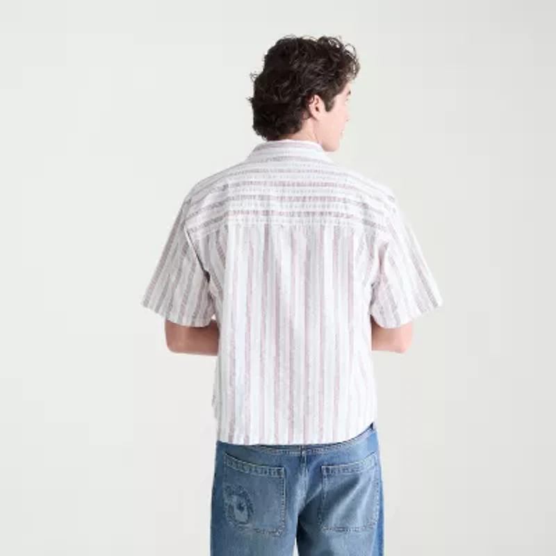 AEROPOSTALE Mens Short Sleeve Boxy Fit Button-Down Shirt