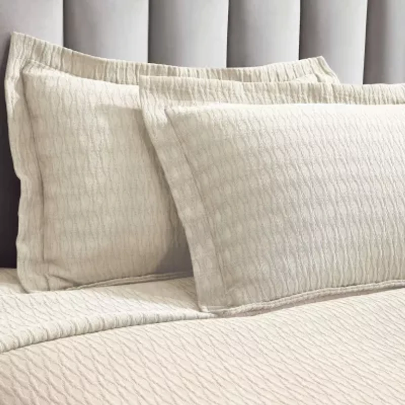 SUPERIOR® Calvert Cotton Lattice Geometric Jacquard Bedspread