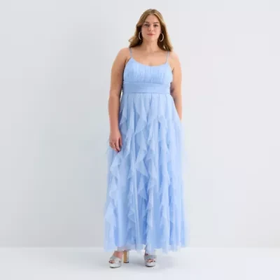 Radiante Couture Womens Juniors Plus Sleeveless A-Line Dress