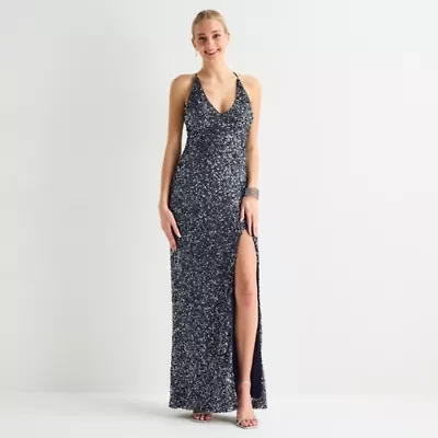 Radiante Couture Womens Juniors Sequin Bodycon Dress