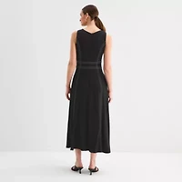 Sam And Jess Womens Sleeveless Midi Fit + Flare Dress