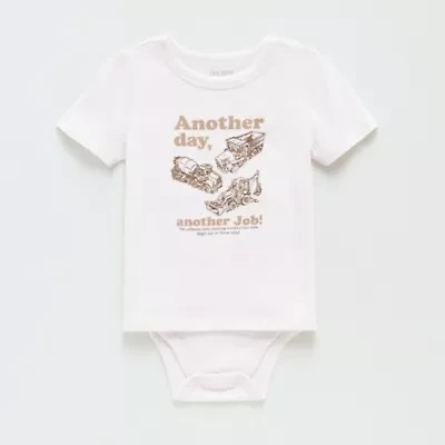 Okie Dokie Toddler Boys Bodysuit Closure Adaptive Crew Neck Short Sleeve