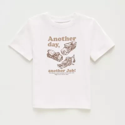 Okie Dokie Toddler & Little Boys Crew Neck Short Sleeve Regular Fit Graphic T-Shirt