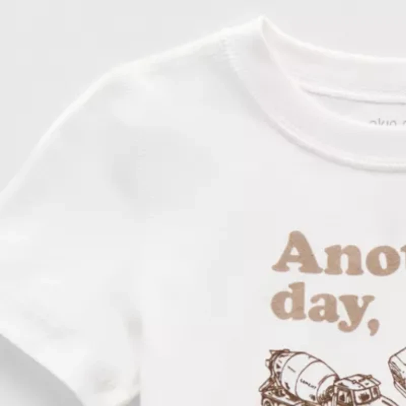 Okie Dokie Toddler Boys Round Neck Short Sleeve Adaptive Regular Fit Graphic T-Shirt