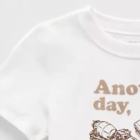 Okie Dokie Toddler Boys Round Neck Short Sleeve Adaptive Regular Fit Graphic T-Shirt