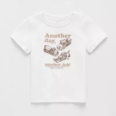 Okie Dokie Toddler Boys Round Neck Short Sleeve Adaptive Regular Fit Graphic T-Shirt