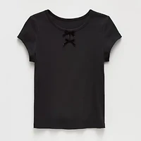 Thereabouts Little & Big Kid Girls Round Neck Short Sleeve T-Shirt