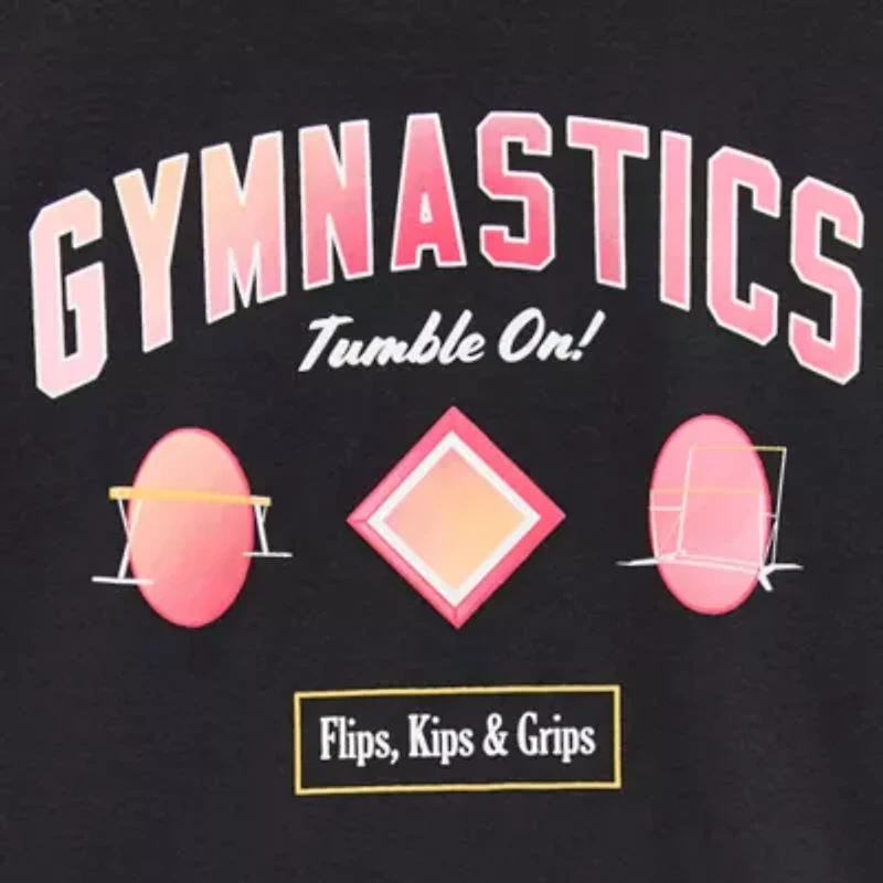 Xersion Little & Big Kid Girls Crew Neck Short Sleeve Relaxed Fit Graphic T-Shirt