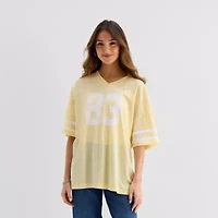 Forever 21 Womens Juniors V Neck Short Sleeve Jersey