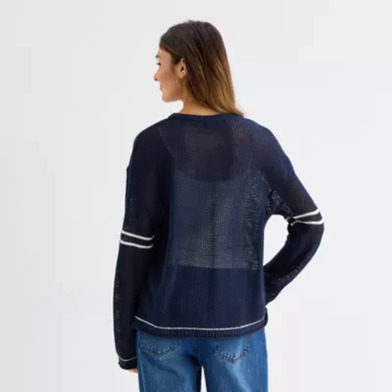 Forever 21 Juniors Womens V Neck Long Sleeve Pullover Sweater