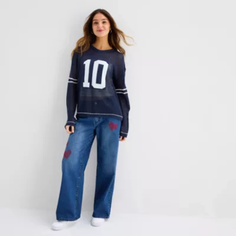 Forever 21 Juniors Womens V Neck Long Sleeve Pullover Sweater