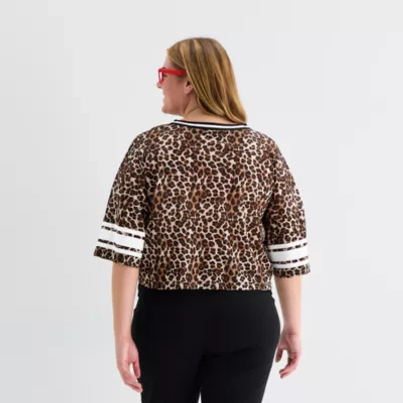 Forever 21 Womens Juniors Plus Short Sleeve Jersey