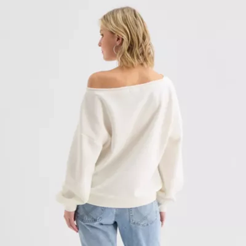 Forever 21 Womens Juniors Crew Neck Long Sleeve Sweatshirt