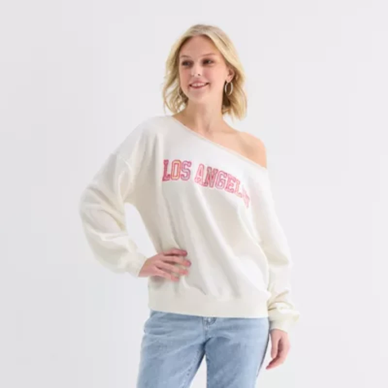 Forever 21 Womens Juniors Crew Neck Long Sleeve Sweatshirt