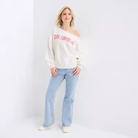 Forever 21 Womens Juniors Crew Neck Long Sleeve Sweatshirt